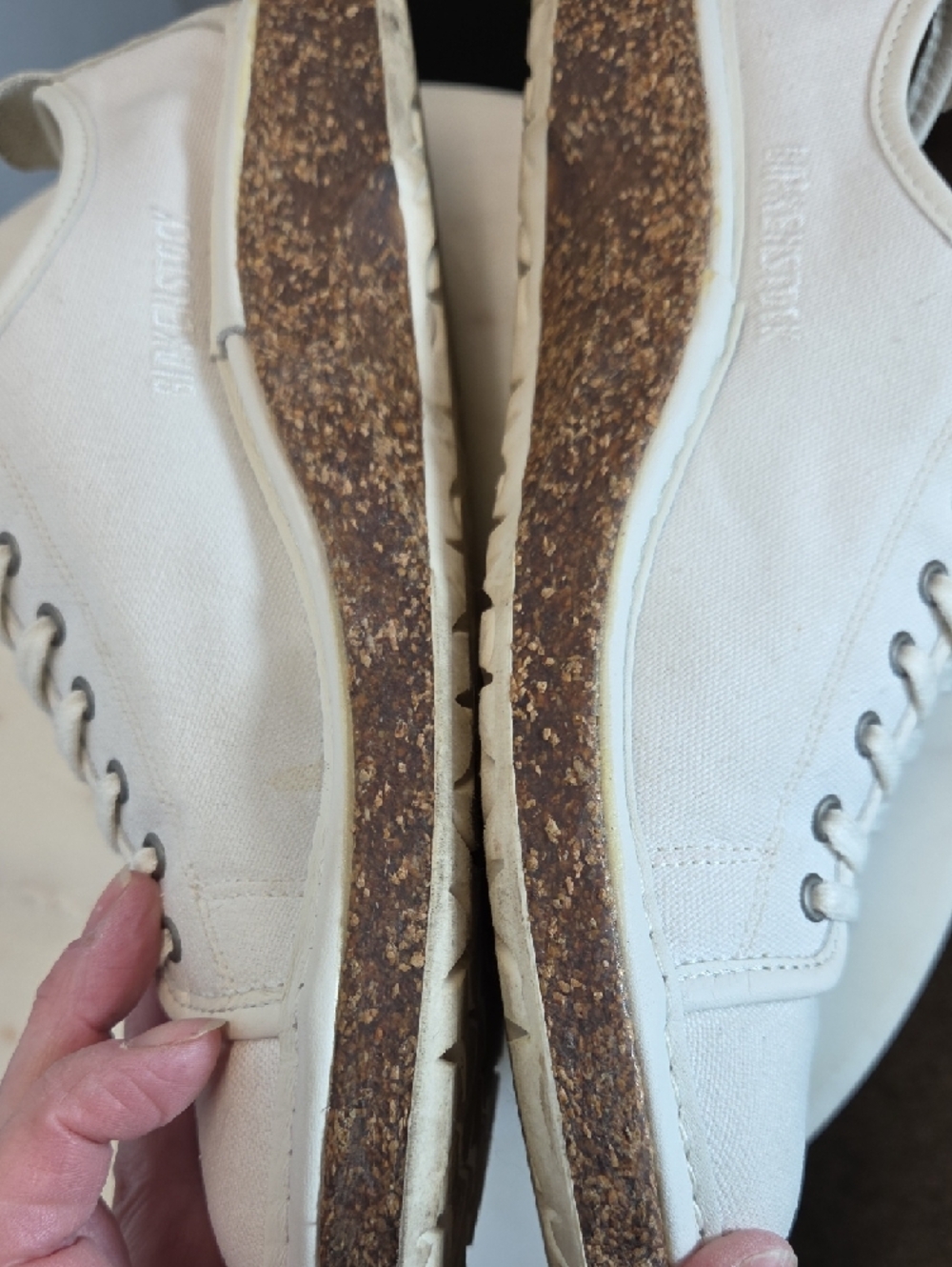 Birkenstock White Canvas Low-Top Sneakers Size 40 - Picture 6 of 11